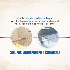 Image showing waterproofing application on bathroom and terrace tiles