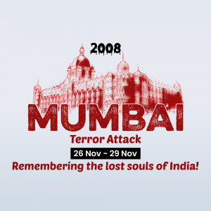 Memorial image commemorating the 2008 Mumbai Terror Attacks