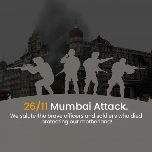 Silhouette of soldiers against the backdrop of the Taj Mahal Palace Hotel during the 26/11 Mumbai attacks.