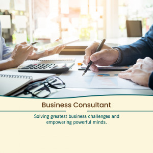 Business professionals discussing charts and data with a calculator and pen.