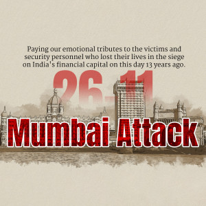 Memorial image commemorating the 26/11 Mumbai attacks.
