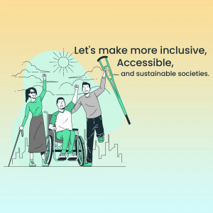Illustration depicting people with disabilities celebrating and advocating for inclusivity.