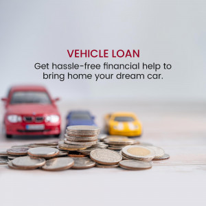 Toy cars and coins representing a vehicle loan