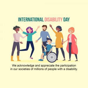 Diverse group of people celebrating International Disability Day