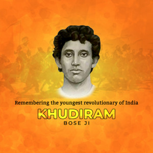 Portrait of Khudiram Bose, a young Indian revolutionary
