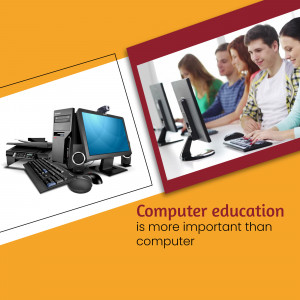 Students learning in a computer lab with computer hardware displayed