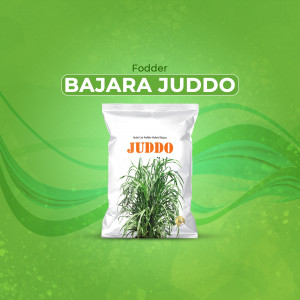 Package of Bajara Juddo animal fodder with green grass illustration.