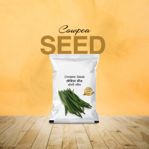 A packet of Coupea seeds with an image of the vegetable on the front.
