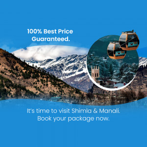 Scenic view of Shimla and Manali with cable car and mountains