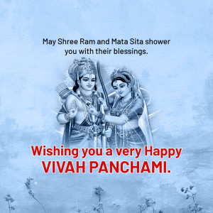 Image of Lord Ram and Mata Sita with Vivah Panchami greetings