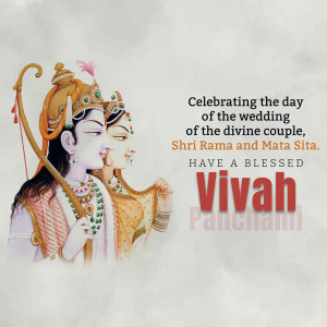 Illustration of Lord Rama and Mata Sita on Vivah Panchami