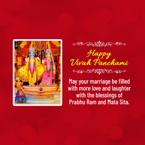 Image depicting Lord Rama and Sita on Vivah Panchami