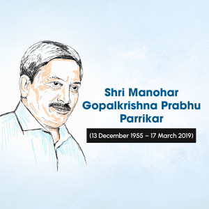 Portrait of Manohar Parrikar, former Defence Minister of India
