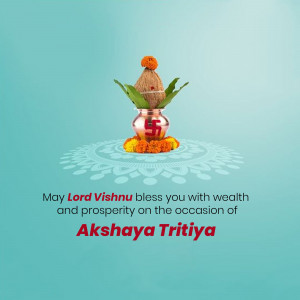 Akshaya Tritiya Pooja Thali with Coconut and Flowers