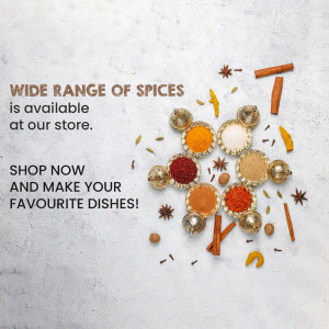 Assortment of colorful spices arranged in a decorative pattern.