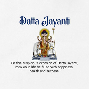 Image depicting Lord Dattatreya for Datta Jayanti