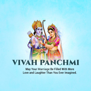 Image depicting Lord Rama and Sita for Vivah Panchmi