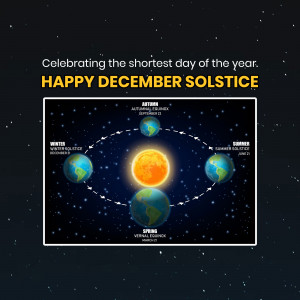 Illustration depicting the Earth's orbit around the sun, highlighting the December Solstice.