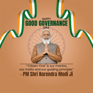 Image celebrating Good Governance Day with Narendra Modi