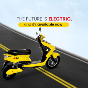 Yellow Okinawa R30 electric scooter on a road