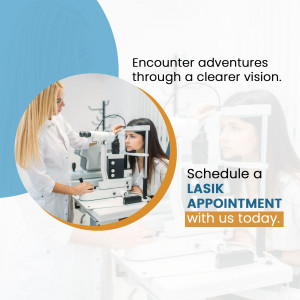 Doctor performing eye exam for LASIK procedure