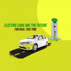 White sedan electric car charging at a charging station