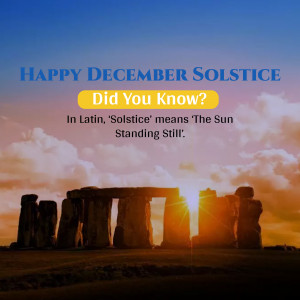 Image of Stonehenge with the sun rising through the stones, celebrating the December Solstice.
