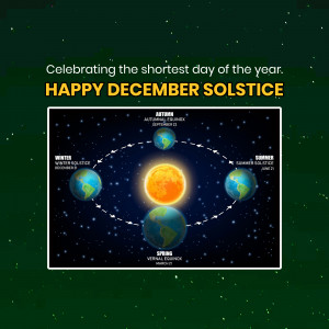 Image depicting the December Solstice and Earth's orbit around the sun.