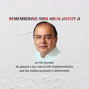 Portrait of Arun Jaitley, former Finance Minister of India