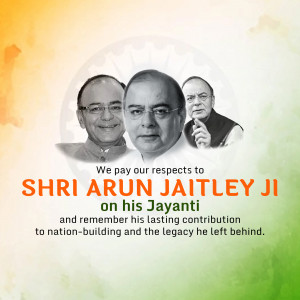 Tribute to Arun Jaitley on his birth anniversary