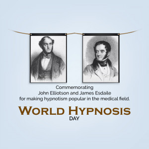 Image commemorating John Elliotson and James Esdaile for World Hypnosis Day