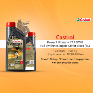 Castrol Power 1 Ultimate 10W-40 Full Synthetic Engine Oil for Bikes