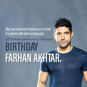Birthday greeting for Farhan Akhtar