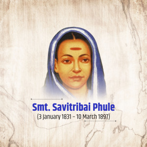 Portrait of Savitribai Phule, a social reformer and educator