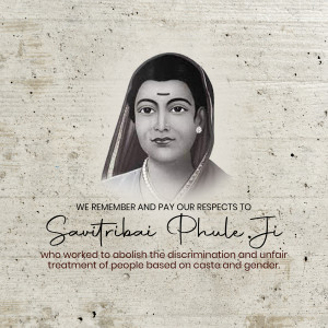 Portrait of Savitribai Phule, a social reformer and educator