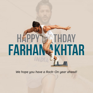 Farhan Akhtar birthday wish with action pose