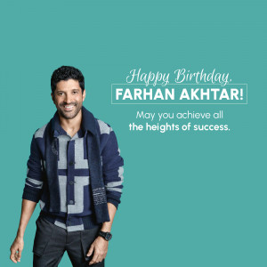Birthday greeting for Farhan Akhtar
