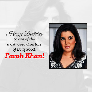 Birthday greeting for Bollywood director Farah Khan