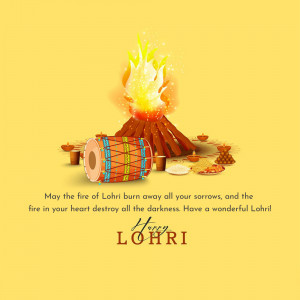 Lohri bonfire with dhol and traditional sweets