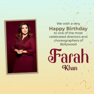 Birthday greeting for Bollywood choreographer and director Farah Khan