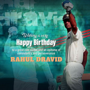Rahul Dravid birthday wish image