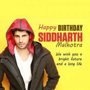 Siddharth Malhotra birthday wish image