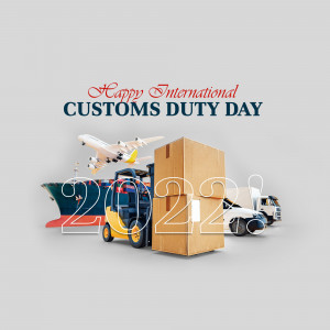 International Customs Duty Day graphic with transportation elements