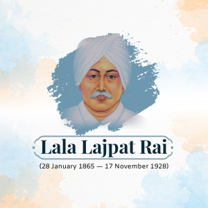 Portrait of Lala Lajpat Rai, an Indian independence activist.