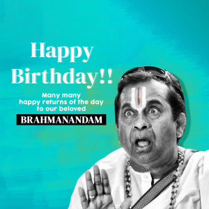 Birthday greeting featuring actor Brahmanandam