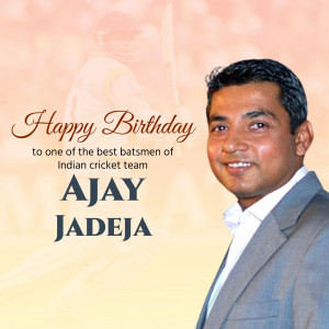 Birthday greeting for Indian cricketer Ajay Jadeja