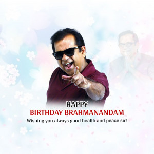 Birthday wish for Brahmanandam, a popular Telugu actor.