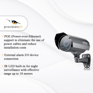 Provisionph PoE Security Camera with Night Vision