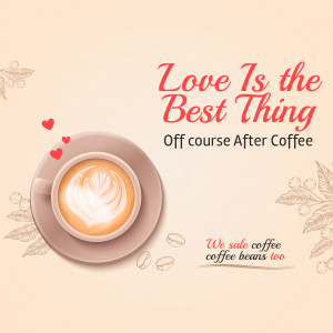 Coffee cup with latte art and a love message