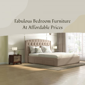 Elegant bedroom with a comfortable bed and neutral color scheme